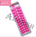 Fashion 24 pcs Set of Chrome Magnetic False Nails / Sticky Glue ADHESIVE Nail / Press on Nails Set For Girls / Artificial Chrome Nails For ladies/ Professional and Branded nails for Women/ Fashion Nahun high quality by HBI. 