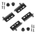 2pcs/4pcs Iron Right Angle Pivot Hinge Set For Wooden Doors  Furniture Cabinets Installation With Screws Plastic Covers. 