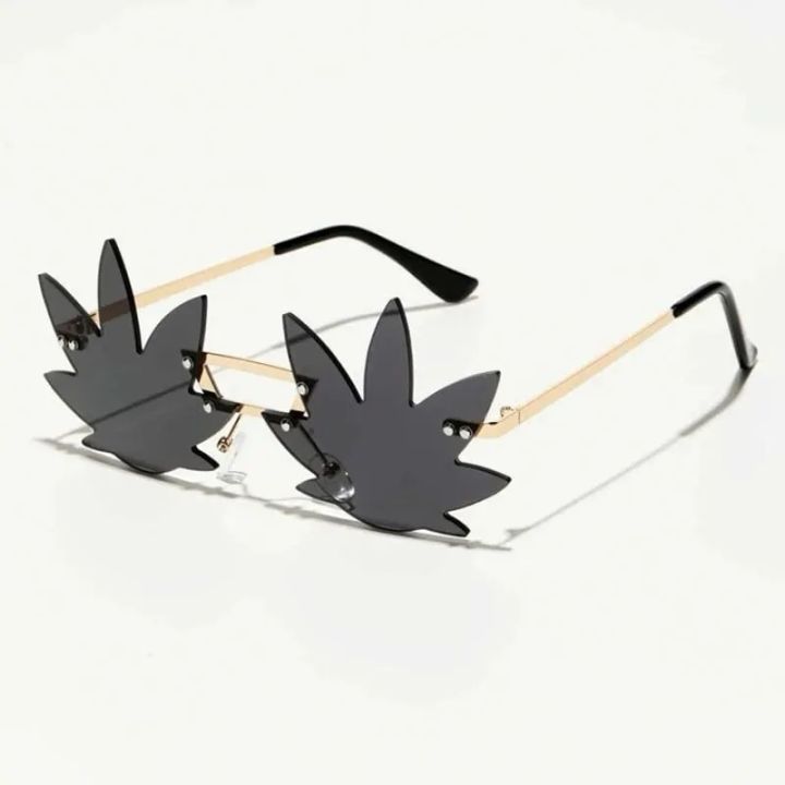 Novel%20Maple%20Leaf%20Shape%20Sunglasses%20for%20Women%20Metal%20Rimless%20Sun%20Glasses%20Retro%20Party%20Decorative%20Unique%20Street%20Catwalk%20Prom%20Eyewear%20-%20Image%203