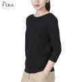 Pena house three-quarter sleeve basic T-shirt pstl001. 