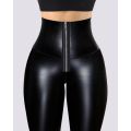 Women High Waist Tummy Control Butt Lift PU Leather Leggings Outwear Skinny Pants Casual Trousers Streetwear. 