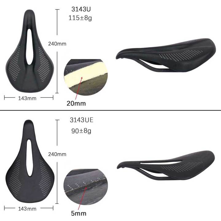 ELITAONE%20MTB%20Carbon%20Saddle%20Super%20Light%2089%C2%B15g%20Road%20Bike%20Saddles%20240x143/155mm%20UD%20Bare%20Carbon%20Finish%20Bicycle%20Seat%20-%20Image%203