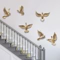 Wall Decor Sparrows | Resin Birds 6 Pcs Set Wall Decor | Hanging Sparrows | Decoration Sparrows |. 