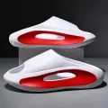 4cm Platform Super Soft Slides Men Summer Outwear Trend Anti Slip Proof Outdoor Sports Soft Sole Beach Coconut Slippers Fashion. 