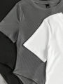 Plus Size Women's Round Neck Short Sleeve Jumpsuit (3 Pcs) Yoga Wear Jumpsuit Sports Fitness Outdoor Beach Summer.