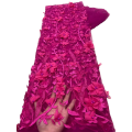 2025 Green 3d Lace Flower Embroidery Applique Fabric High Quality Flowers Lace Fabrics for African Bridal Tulle 5Yards.