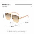 2024 New Square Frame Sunglasses Europe And The United States Fashion Sunglasses Men And Women Half Frame Sunglasses.