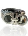Cow Leather Belt with Brand Buckle. 