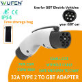 WUFEN 22KW/7KW IEC62196 Type 2 to GBT EV Adapter Charging Convertor 220V/380V 32A 1P/3P Type2 GB/T Charger Converter Adaptor. 