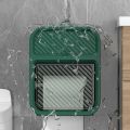 Multifunctional Double Layer Toilet Paper Storage Box Wall Mounted Punch-Free Waterproof Bathroom Tissue Holder with Drawer. 