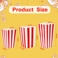 20/50pcs Popcorn Box Buckets Fries Cup Movie Night Kids Birthday Party Favors Snack Container Bag Wedding Christmas Supplies.