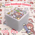 10/100Pcs Kawaii Stickers PET Pattern Cartoon Scrapbooking Cute Sticker DIY Handbook Stickers Decoration Stationery Supplies. 
