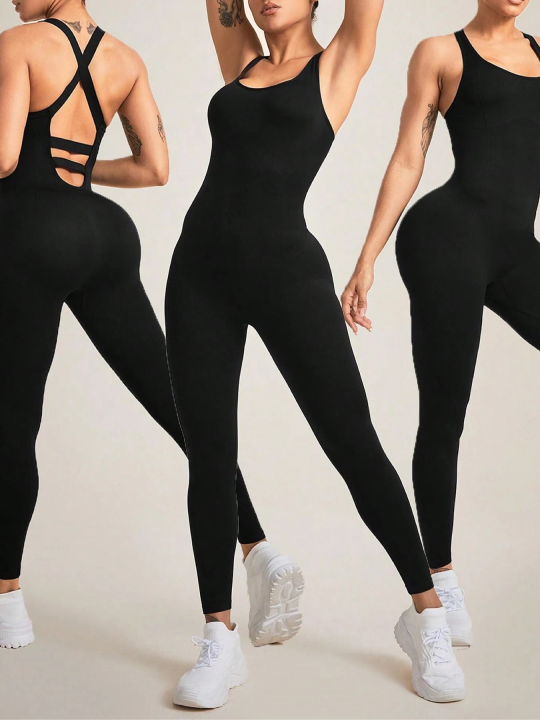 Seamless%20Women'S%20Yoga%20Jumpsuits%20Racerback%20Strappy%20Back%20Athletic%20One-Piece%20Bodysuits%20For%20Gym%20&%20Workout%20Activewear%20-%20Image%206