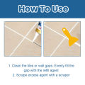 20/120ml Tile Grout Repair Sealant Gap Filler Beauty Seam Agent Waterproof Mouldproof Wall Tile Base Jointing Filling Agents. 