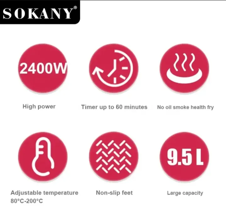 Sokany%20Air%20Fryer%209.5%20Ltrs%20With%20Glass%20Window%20Basket%202400%20Watt%20-%20Image%205
