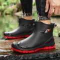 Workwear Style Outdoor Work Commuting Fishing Kitchen Anti Slip Waterproof Men's Flat Bottomed High-Quality  Boots Rain Bo. 