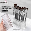 26 Holes Acrylic Nail Brushes Storage Holder Makeup Brushes Organizer Nail Tools Stand Storage Showing Shelf Pens Display Case. 