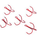 20PCS/Lot Red Anchor Hook High Carbon Steel Barbed Treble Hook Fishing Tackle Tool Accessories Sea Fishing Wild Fishing.
