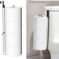 Bathroom Toilet Paper Holder with Storage Extra 3 Rolls, Over The Tank Toilet Paper Holder Wall Mount, Small Restroom Organizer.