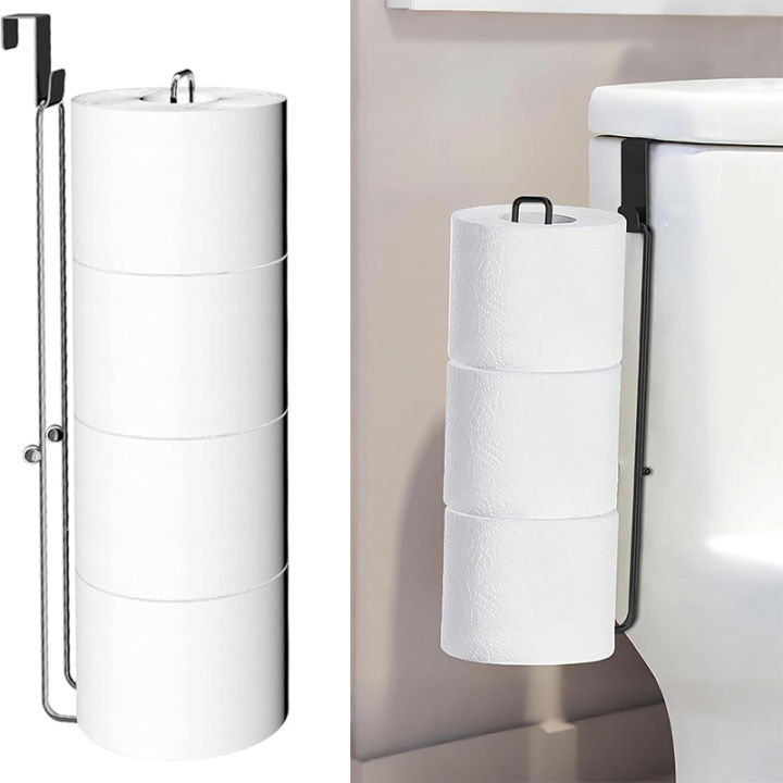 Bathroom%20Toilet%20Paper%20Holder%20with%20Storage%20Extra%203%20Rolls,%20Over%20The%20Tank%20Toilet%20Paper%20Holder%20Wall%20Mount,%20Small%20Restroom%20Organizer%20-%20Image%202