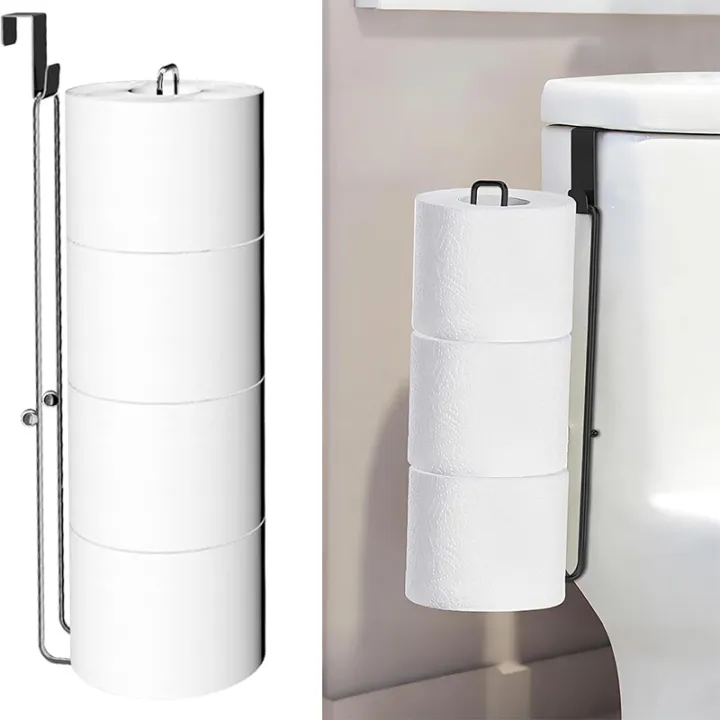 Bathroom%20Toilet%20Paper%20Holder%20with%20Storage%20Extra%203%20Rolls,%20Over%20The%20Tank%20Toilet%20Paper%20Holder%20Wall%20Mount,%20Small%20Restroom%20Organizer%20-%20Image%202