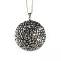 Crystal Ball Car Pendant with Diamond Inlay Car Rearview Mirror with Full Diamond Decoration Car Decoration Car Interior Pendant. 