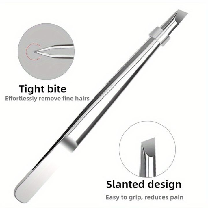 Professional%20Stainless%20Steel%20Tweezers%20for%20Eyebrows%20&%20Facial%20Hair%20Precision%20Tip%20Non-Slip%20Grip%20Eyebrow,%20Beard,%20Mustache%20Trimming%20-%20Image%202