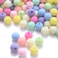 6/8/10/12/14mm Mix Matte Acrylic Macaroon Spacer Beads Loose Jewelry Round Bead For Making Bracelet Necklace Earring Diy Jewelry.