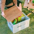 Camping storage box, trunk organizer, camping picnic camping box, car folding outdoor bench and chopping board. 