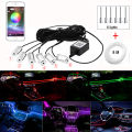 4/5/6 In 1 Car Ambient Decoration Lamp Kit RGB Neon Bluetooth App Control Cigarette USB Car LED Interior Atmosphere Light 12V. 
