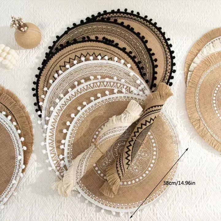 Boho%20Round%20Placemat%2015%20Inch%20Farmhouse%20Woven%20Jute%20Fringe%20TableMats%20with%20Pompom%20Tassel%20Place%20Mat%20for%20Dining%20Room%20INS%20Table%20Decors%20-%20Image%206