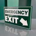 Customized Emergency Exit Sign for Office or Buildings Pathways. 