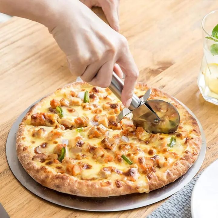 Pizza Cutter Stainless Steel Balde , Stainless Steel Handle , Big Blade Pizza Cutter , Kitchen Accessories Pizza Cutter , Pizza Cutter Wheel Stainless Steel