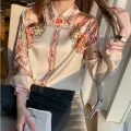 Autumn Long Sleeve Shirts Casual Tops Spring Fashion Women Floral Print Blouse Tops Ladies Shirts Clothes Blusa Elegant 18440. 