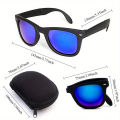 Portable Foldable Sunglasses Add Box Fashion Sun Glasses UV400 AC lenses non-slip Design Outdoor Goggles Men Women Retro Glass. 