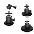 Magnetic Action Camera Suction Cup Mount Bracket with 1/4" Screw Ballhead for  Insta360  Smartphone Fill Light Stand. 