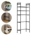 No Drill Wall Shelf High Strength Adjustable Load Bearing Multi Space Storage for Kitchen Bathroom Rent Friendly Easy Install. 