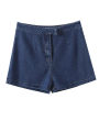 Summer Women's Denim Shorts Sleeveless High Waist Wide Leg Shorts A-Line Hot Pants Lady Jeans Bottoms Shorts Casual Style Jeans.