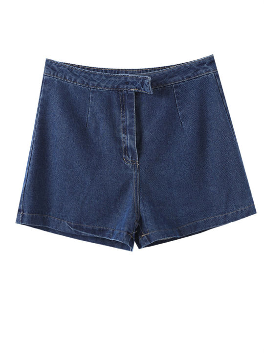 Summer%20Women's%20Denim%20Shorts%20Sleeveless%20High%20Waist%20Wide%20Leg%20Shorts%20A-Line%20Hot%20Pants%20Lady%20Jeans%20Bottoms%20Shorts%20Casual%20Style%20Jeans%20-%20Image%207
