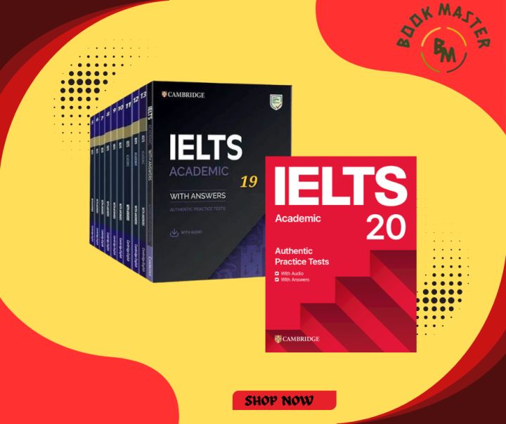 Cambridge English IELTS Academic 20 books set 1 to 20 with audio qr code for listening ( official ielts exam preparation )