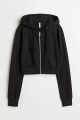 Plain Black Zipper Hoodie for Women and Girls Casual Hooded Sweatshirt Cotton Blend Long Sleeve Oversized Zip Up Jacket with Pockets. 
