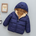 Winter Baby Kids Fleece Jacket For Children Cartoon Coats Autumn Boys Warm Hooded Down Jackets Girls Plush Warm Outerwear.