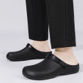 2025 New Fashion Men's Slip-On Half-Mule Closed-Toe Non-Slip Work Shoes Chef Shoes Lightweight Beach Shoes Casual Men's Shoes. 