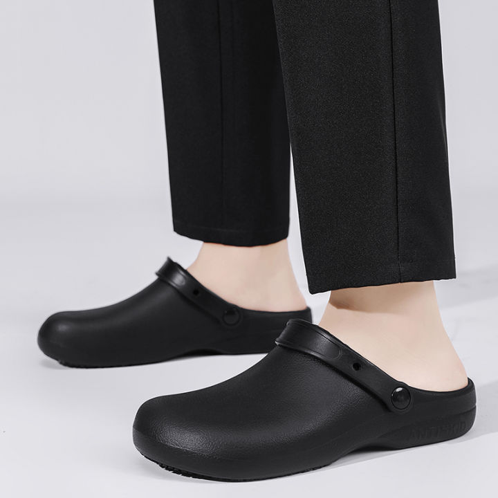 2025%20New%20Fashion%20Men's%20Slip-On%20Half-Mule%20Closed-Toe%20Non-Slip%20Work%20Shoes%20Chef%20Shoes%20Lightweight%20Beach%20Shoes%20Casual%20Men's%20Shoes%20-%20Image%203