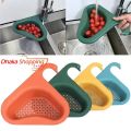 Multifunctional Sink Strainer Colander - Saddle-Shaped Mesh Drain Basket for Kitchen Waste, Vegetables & Fruits, Corner Use. 