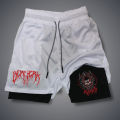 2 in 1 Compression Shorts for Men Gym Workout Running Shorts with Phone Pockets Athletic Quick Dry Activewear.