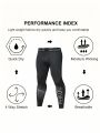 Basketball sports tight pants, men's running training high-elastic breathable quick-drying compressed tight leggings. 