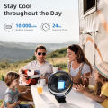 OPOLAR Rechargeable 8inch Clip Fan Strong Silent Wind Mini USB Fan Sturdy Clamp for Baby Stroller Camping Home Outdoor 10,000mAh.