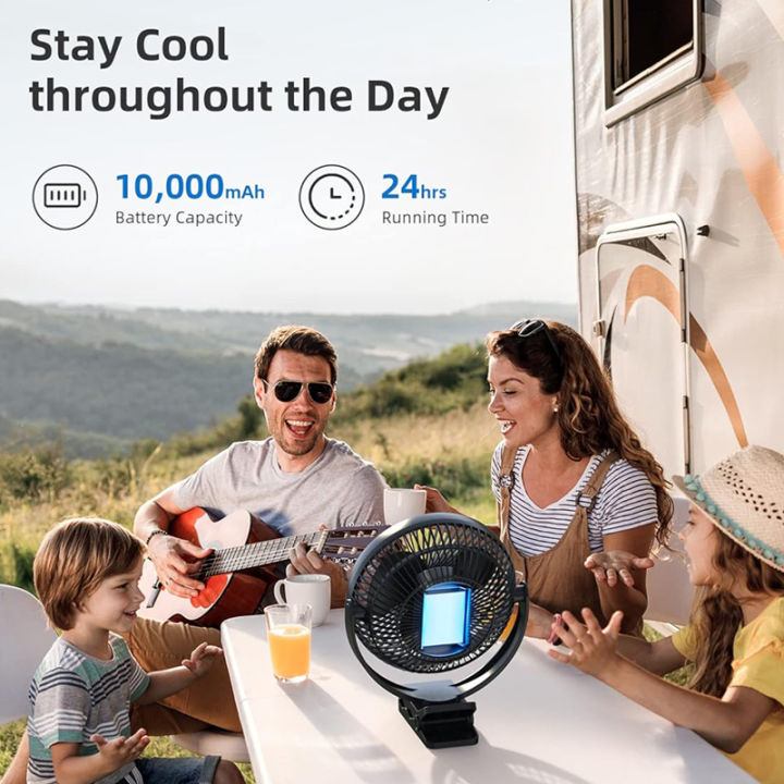OPOLAR%20Rechargeable%208inch%20Clip%20Fan%20Strong%20Silent%20Wind%20Mini%20USB%20Fan%20Sturdy%20Clamp%20for%20Baby%20Stroller%20Camping%20Home%20Outdoor%2010,000mAh%20-%20Image%204