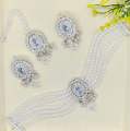 Charming Zarcon jewellery choker set with earrings and tika traditional design for girls and woman. 